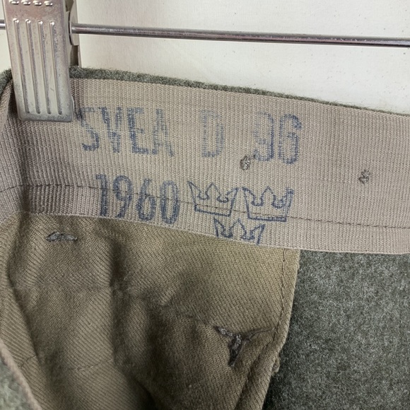 1960s Swedish Military Wool Cargo Pants - Picture 6 of 7